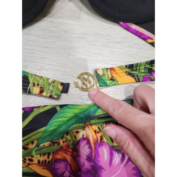 Victorias Secret Bombshell Swimsuit Two-Piece Bikini Womens L Multicolor Floral - Picture 5 of 6